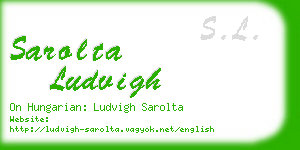 sarolta ludvigh business card